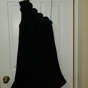 Victoria beckham target black bow ruffle dress